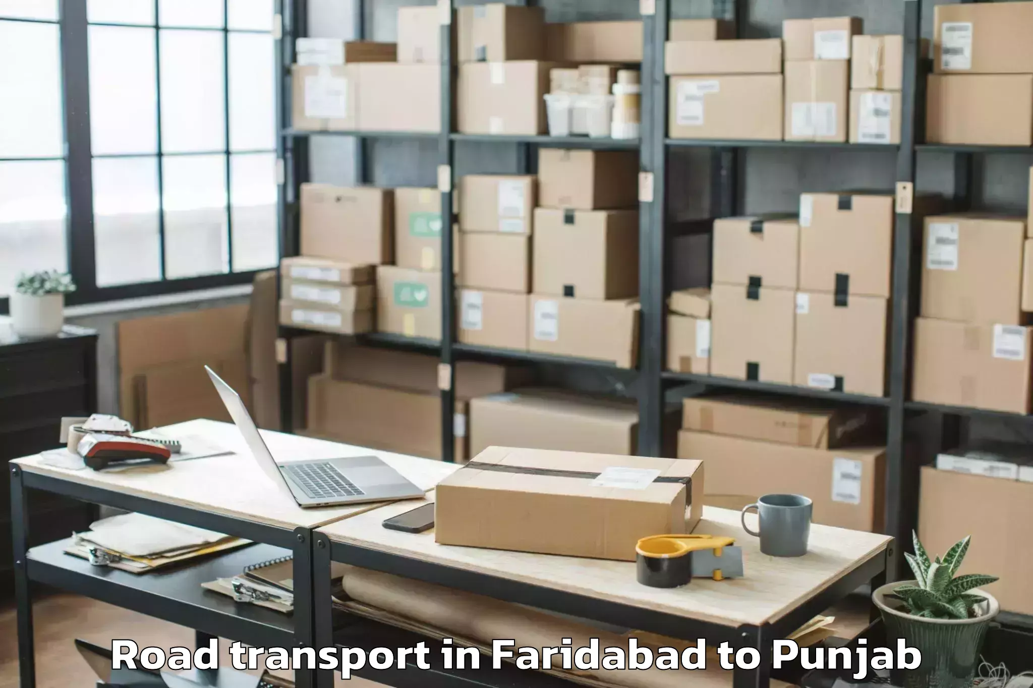 Quality Faridabad to Badhni Kalan Road Transport